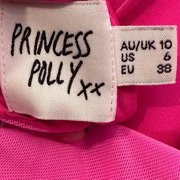 Princess Polly Holloway Wishes cutout pink mesh lined Dress size 6 - Picture 4 of 9